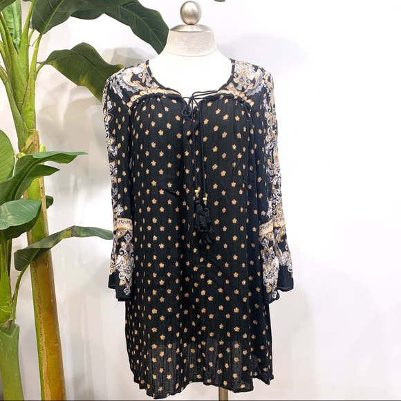 Angie Dresses & Skirts - Angie Long Sleeve Boho Swing Dress